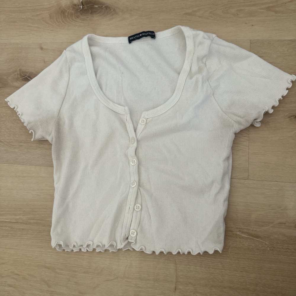 Brandy Melville Button Up Croptop